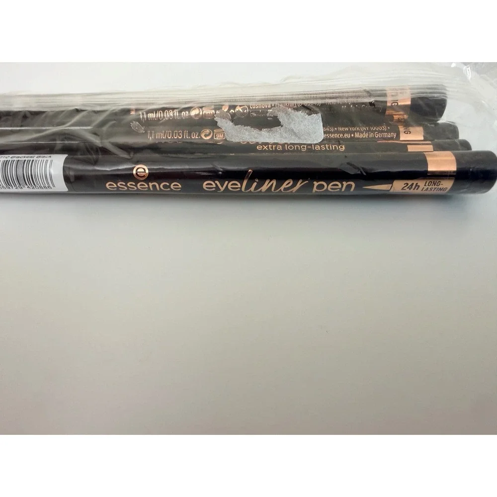 Essence Eyeliner Pen Women 5 Pack 010 Blackest Black 24H Long-Lasting NWT